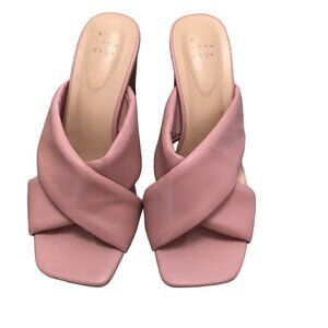 Target A New Day Pink faux leather Mule Shoes size 9 gently worn